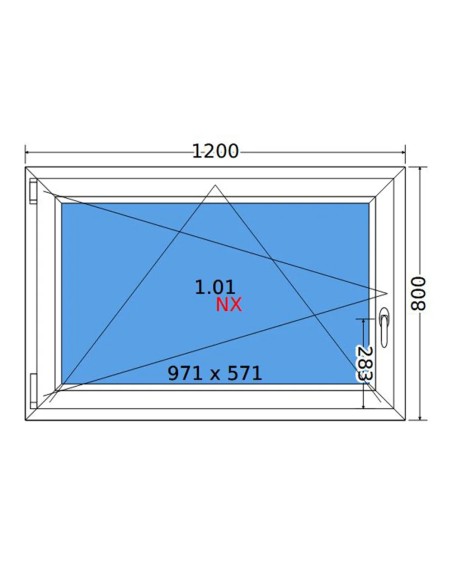 Kunststofffenster PVC Fenster 120 x 80 cm DREH/KIPP Decco EkoSun 6