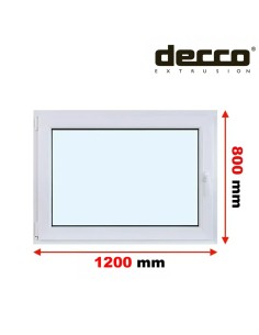 Kunststofffenster PVC Fenster 120 x 80 cm DREH/KIPP Decco EkoSun 6