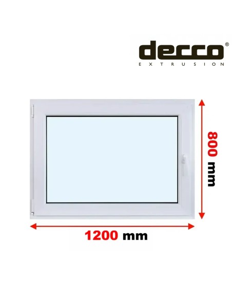 Kunststofffenster PVC Fenster 120 x 80 cm DREH/KIPP Decco EkoSun 6