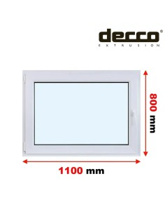 Kunststofffenster PVC Fenster 110 x 80 cm DREH/KIPP Decco EkoSun 6