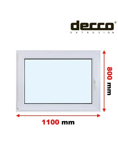 Kunststofffenster PVC Fenster 110 x 80 cm DREH/KIPP Decco EkoSun 6