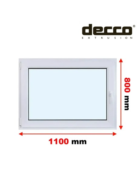 Kunststofffenster PVC Fenster 110 x 80 cm DREH/KIPP Decco EkoSun 6