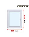 Kunststofffenster PVC Fenster 80 x 100 cm DREH/KIPP Decco EkoSun 6
