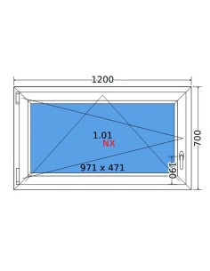 Kunststofffenster PVC Fenster 120 x 70 cm DREH/KIPP Decco EkoSun 6 2
