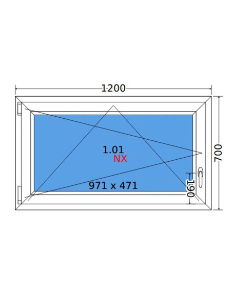 Kunststofffenster PVC Fenster 120 x 70 cm DREH/KIPP Decco EkoSun 6