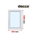 Kunststofffenster PVC Fenster 90 x 100 cm DREH/KIPP Decco EkoSun 6