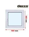 Kunststofffenster PVC Fenster 90 x 90 cm DREH/KIPP Decco EkoSun 6