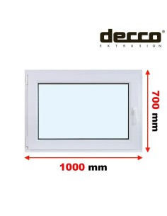 Kunststofffenster PVC Fenster 100 x 70 cm DREH/KIPP Decco EkoSun 6
