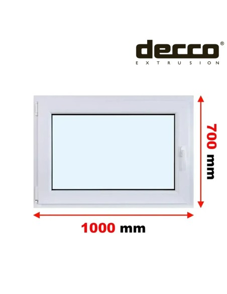 Kunststofffenster PVC Fenster 100 x 70 cm DREH/KIPP Decco EkoSun 6