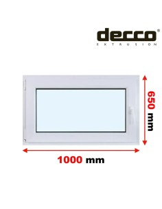Kunststofffenster PVC Fenster 100 x 65 cm DREH/KIPP Decco EkoSun 6