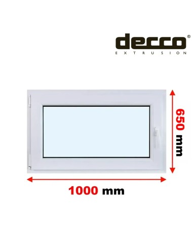Kunststofffenster PVC Fenster 100 x 65 cm DREH/KIPP Decco EkoSun 6