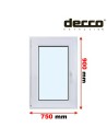 Kunststofffenster PVC Fenster 75 x 90 cm DREH/KIPP Decco EkoSun 6