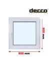 Kunststofffenster PVC Fenster 80 x 80 cm DREH/KIPP Decco EkoSun 6