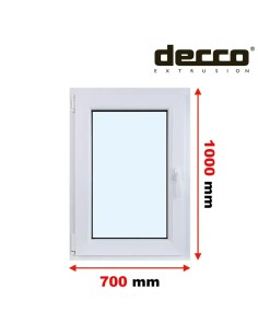 Kunststofffenster PVC Fenster 70 x 100 cm DREH/KIPP Decco EkoSun 6