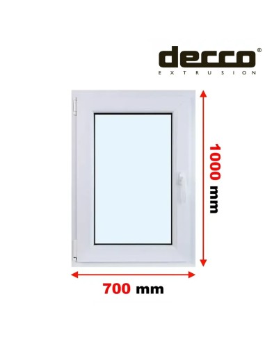 Kunststofffenster PVC Fenster 70 x 100 cm DREH/KIPP Decco EkoSun 6