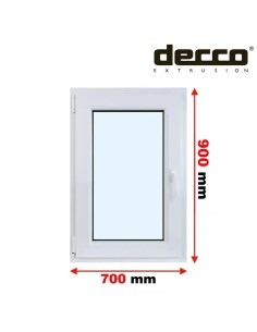 Kunststofffenster PVC Fenster 70 x 90 cm DREH/KIPP Decco EkoSun 6
