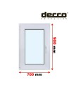 Kunststofffenster PVC Fenster 70 x 90 cm DREH/KIPP Decco EkoSun 6
