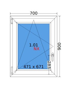 Kunststofffenster PVC Fenster 70 x 90 cm DREH/KIPP Decco EkoSun 6 2
