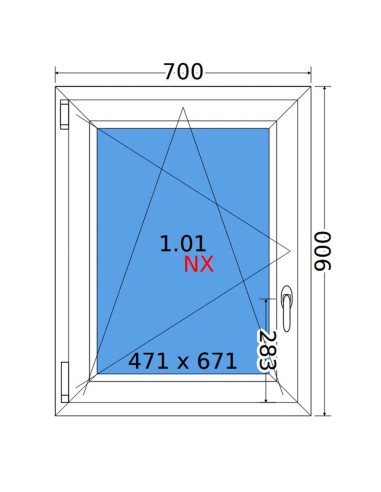 Kunststofffenster PVC Fenster 70 x 90 cm DREH/KIPP Decco EkoSun 6