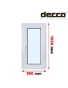 Kunststofffenster PVC Fenster 50 x 100 cm DREH/KIPP Decco EkoSun 6