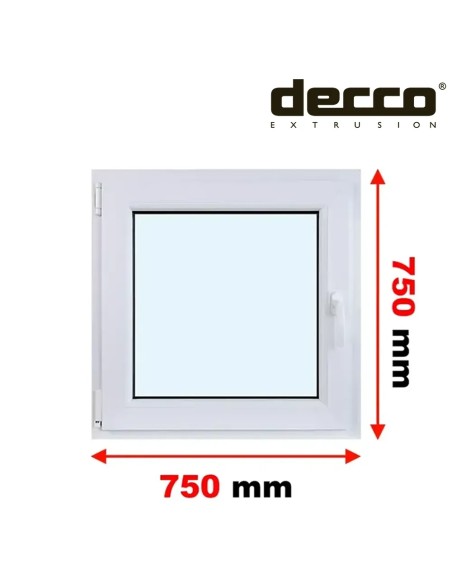 Kunststofffenster PVC Fenster 75 x 75 cm DREH/KIPP Decco EkoSun 6