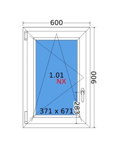 Kunststofffenster PVC Fenster 60 x 90 cm DREH/KIPP Decco EkoSun 6 2