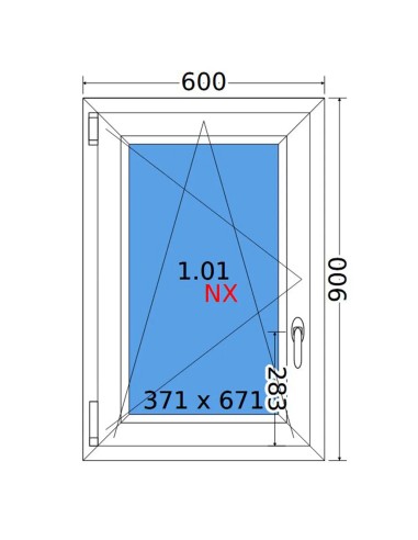 Kunststofffenster PVC Fenster 60 x 90 cm DREH/KIPP Decco EkoSun 6