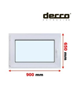 Kunststofffenster PVC Fenster 90 x 65 cm DREH/KIPP Decco EkoSun 6