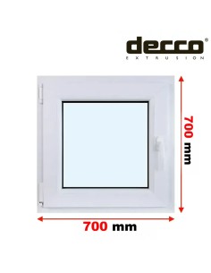 Kunststofffenster PVC Fenster 70 x 70 cm DREH/KIPP Decco EkoSun 6