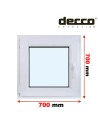 Kunststofffenster PVC Fenster 70 x 70 cm DREH/KIPP Decco EkoSun 6