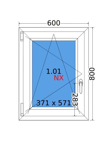 Kunststofffenster PVC Fenster 60 x 80 cm DREH/KIPP Decco EkoSun 6