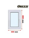 Kunststofffenster PVC Fenster 60 x 80 cm DREH/KIPP Decco EkoSun 6