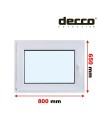 Kunststofffenster PVC Fenster 80 x 65 cm DREH/KIPP Decco EkoSun 6
