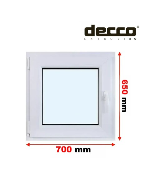 Kunststofffenster PVC Fenster 70 x 65 cm DREH/KIPP Decco EkoSun 6