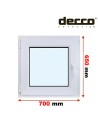 Kunststofffenster PVC Fenster 70 x 65 cm DREH/KIPP Decco EkoSun 6