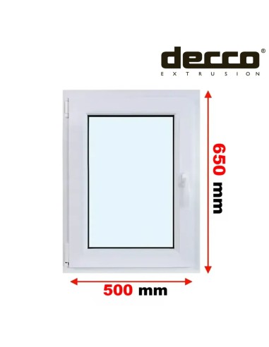 Kunststofffenster PVC Fenster 50 x 65 cm DREH/KIPP Decco EkoSun 6