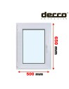 Kunststofffenster PVC Fenster 50 x 65 cm DREH/KIPP Decco EkoSun 6