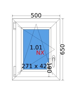 Kunststofffenster PVC Fenster 50 x 65 cm DREH/KIPP Decco EkoSun 6 2