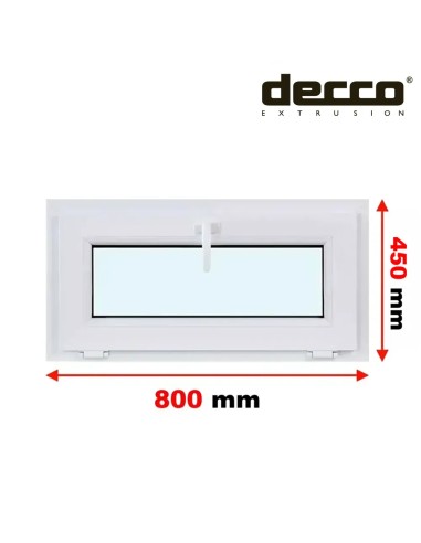 Kunststofffenster PVC Fenster 80 x 45 cm KIPP Decco EkoSun 6