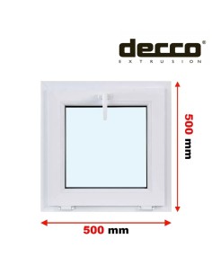 Kunststofffenster PVC Fenster 50 x 50 cm KIPP Decco EkoSun 6