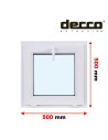 Kunststofffenster PVC Fenster 50 x 50 cm KIPP Decco EkoSun 6