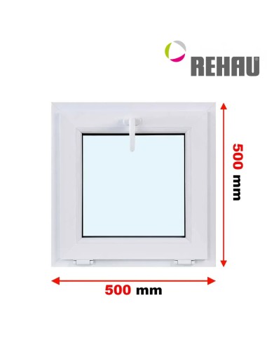 Kunststofffenster PVC Fenster 50 x 50 cm KIPP Rehau Synego