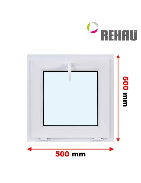 Kunststofffenster PVC Fenster 50 x 50 cm KIPP Rehau Synego