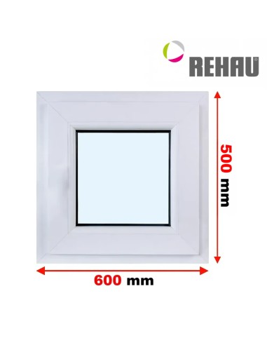 Kunststofffenster PVC Fenster 60 x 50 cm DREH/KIPP Rehau Synego