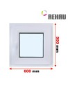 Kunststofffenster PVC Fenster 60 x 50 cm DREH/KIPP Rehau Synego