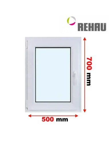 Kunststofffenster PVC Fenster 50 x 70 cm DREH/KIPP Rehau Synego