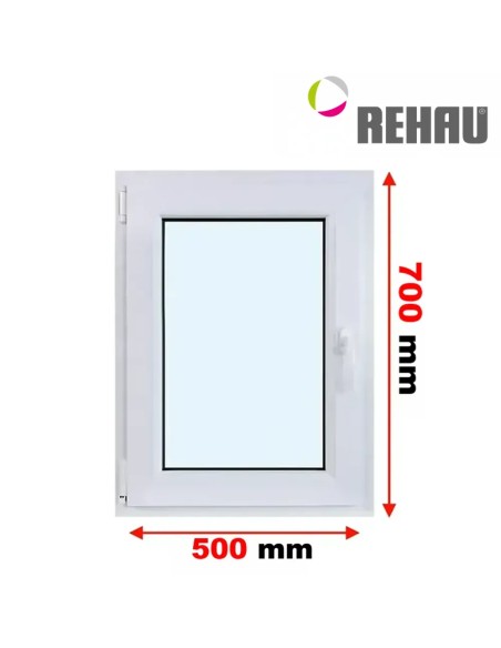 Kunststofffenster PVC Fenster 50 x 70 cm DREH/KIPP Rehau Synego