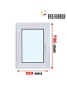 Kunststofffenster PVC Fenster 50 x 70 cm DREH/KIPP Rehau Synego