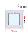 Kunststofffenster PVC Fenster 70 x 50 cm KIPP Rehau Synego