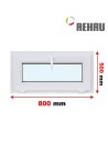 Kunststofffenster PVC Fenster 80 x 50 cm KIPP Rehau Synego